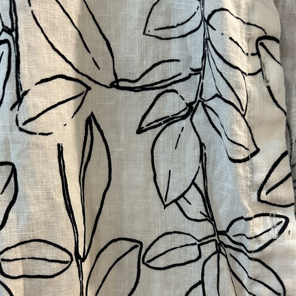 Cynthia Rowley Men's Black and White Leaf Print Shirt - Picture 4 of 5